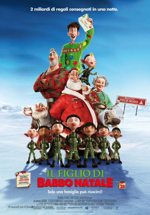 Arthur Christmas - Italian Movie Poster