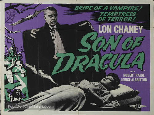 Son of Dracula - British Re-release movie poster