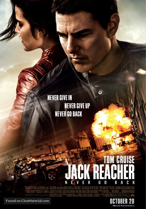 Jack Reacher: Never Go Back - Lebanese Movie Poster