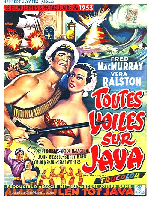 Fair Wind to Java - Belgian Movie Poster
