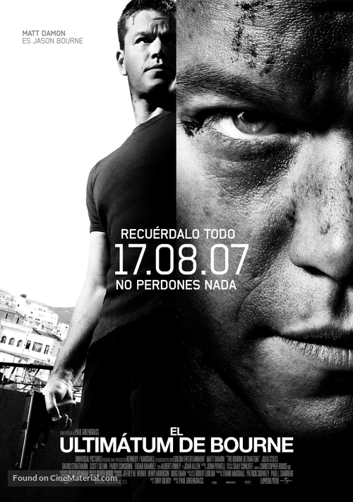 The Bourne Ultimatum - Spanish Movie Poster