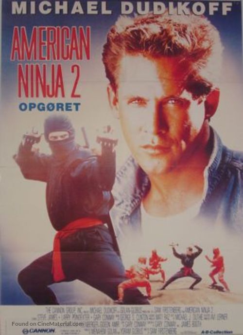 American Ninja 2: The Confrontation - Danish Movie Poster