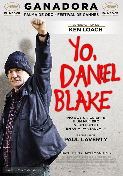 I, Daniel Blake - Argentinian Movie Poster