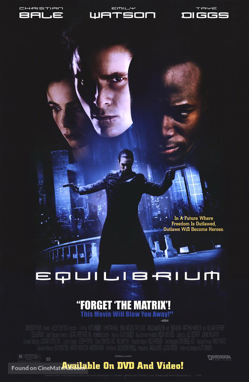 Equilibrium - Video release movie poster