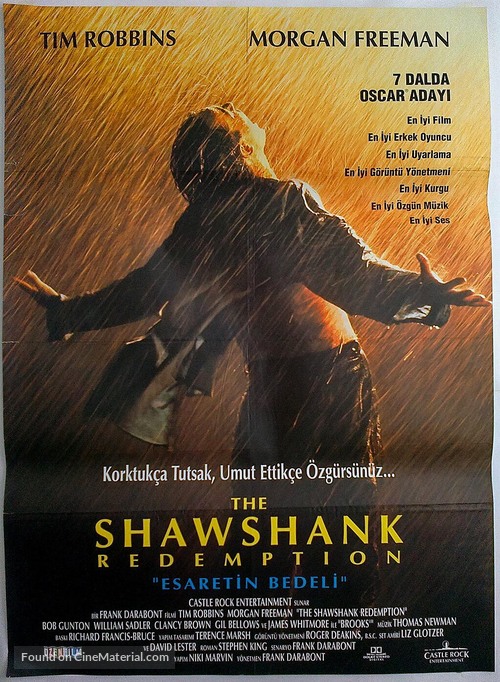 The Shawshank Redemption - Turkish Movie Poster