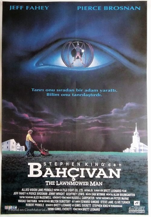 The Lawnmower Man - Turkish Movie Poster