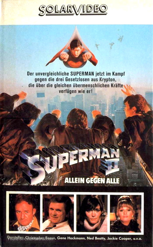 Superman II - German VHS movie cover