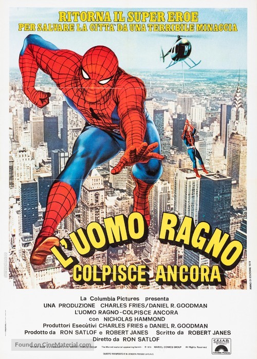 Spider-Man Strikes Back - Italian Movie Poster