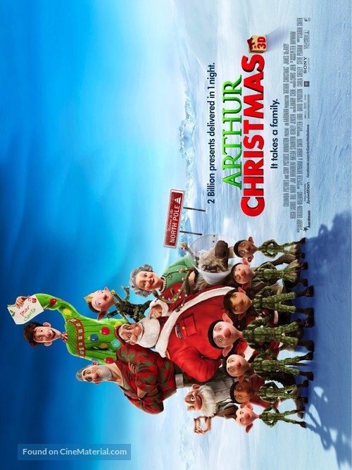 Arthur Christmas - British Movie Poster