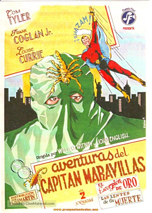 Adventures of Captain Marvel - Spanish Movie Poster