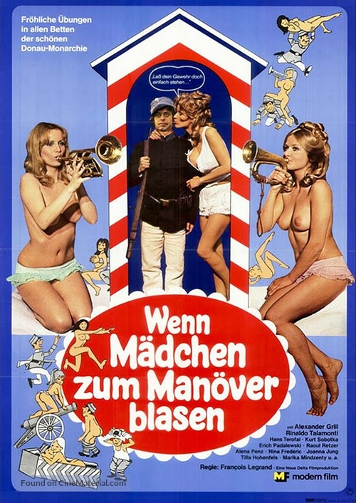 Wenn M&auml;dchen zum Man&ouml;ver blasen - German Movie Poster