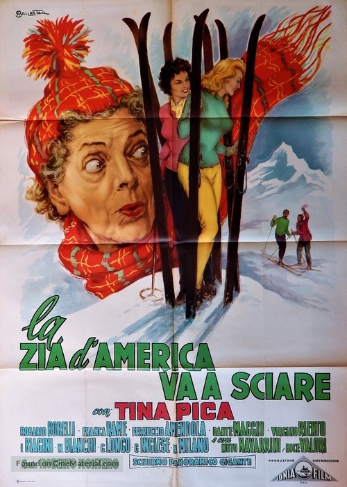 Zia d&#039;America va a sciare, La - Italian Movie Poster