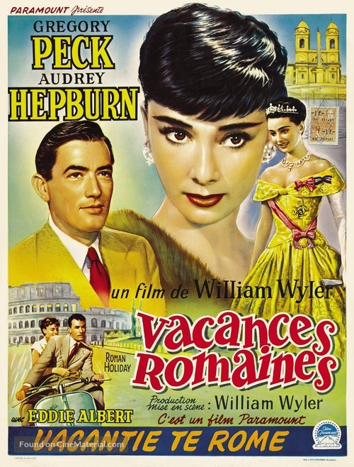 Roman Holiday - Belgian Movie Poster