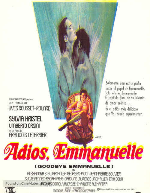 Good-bye, Emmanuelle - Spanish Movie Poster