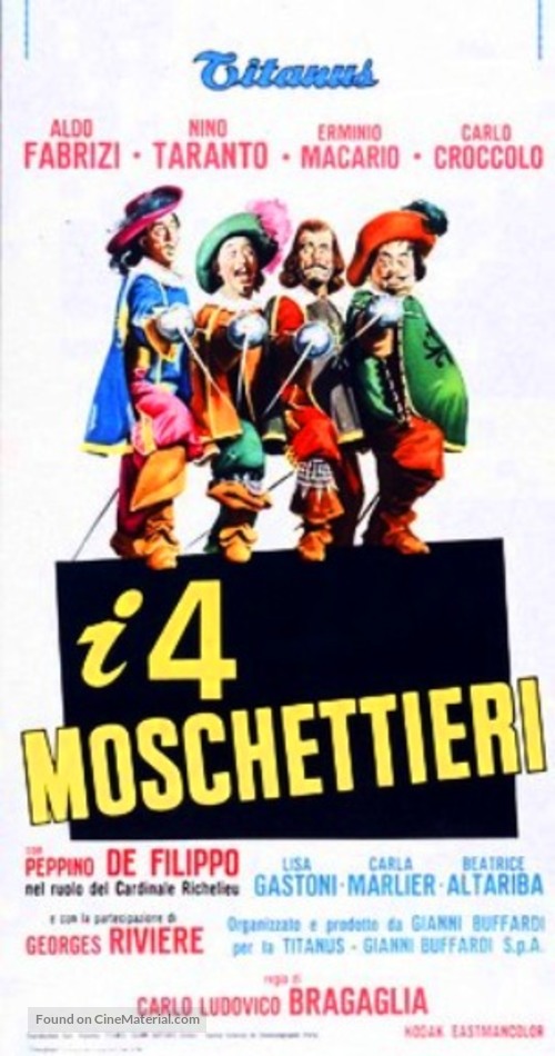 I quattro moschettieri - Italian Movie Poster