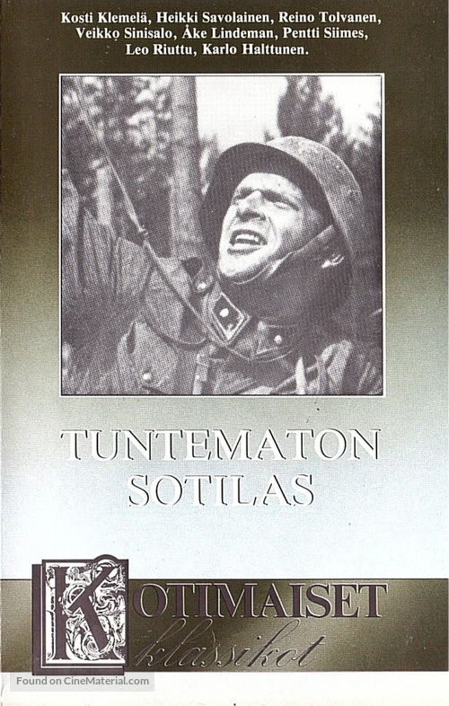 Tuntematon sotilas - Finnish VHS movie cover