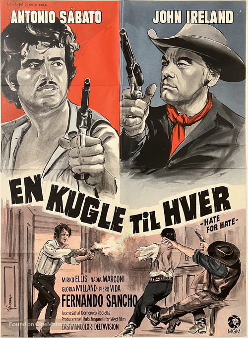 Odio per odio - Danish Movie Poster