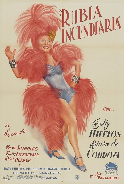 Incendiary Blonde - Argentinian Movie Poster