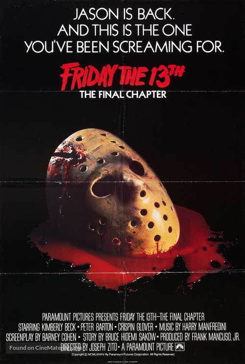 Friday the 13th: The Final Chapter - British Movie Poster