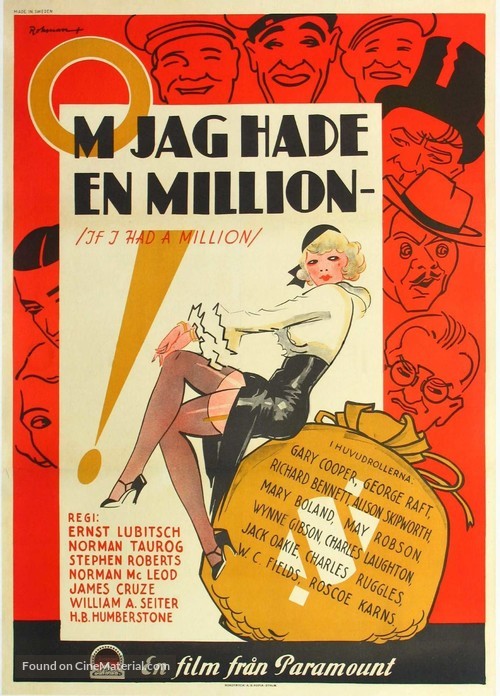 If I Had a Million - Swedish Movie Poster