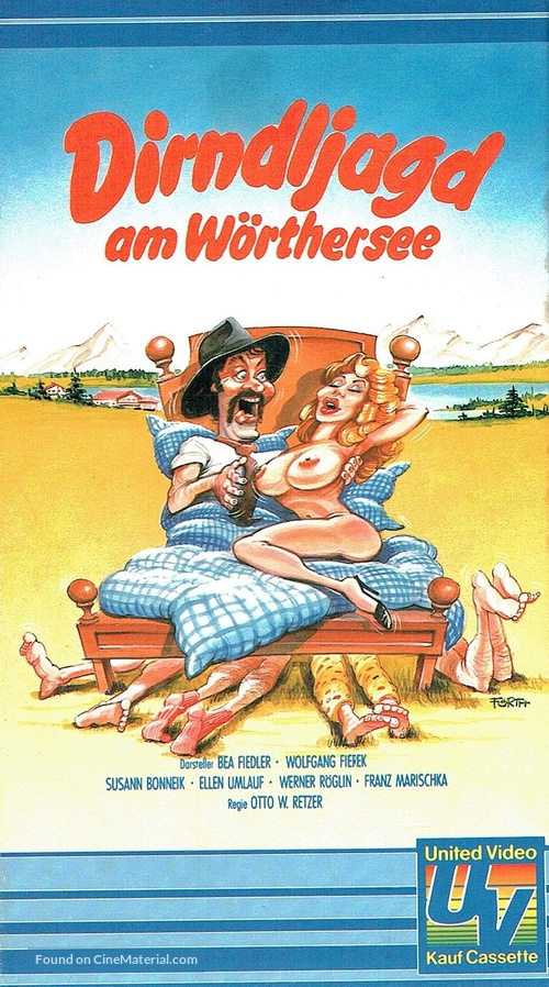Her mit den kleinen Schweinchen - German VHS movie cover