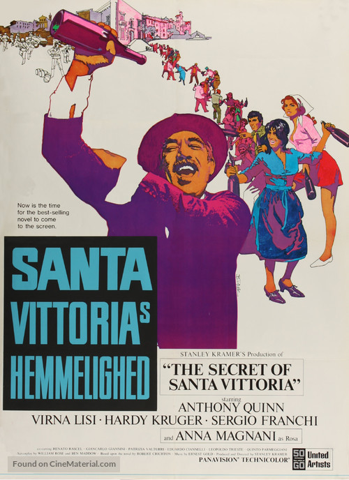 The Secret of Santa Vittoria - Danish Movie Poster