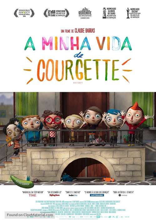 Ma vie de courgette - Portuguese Movie Poster