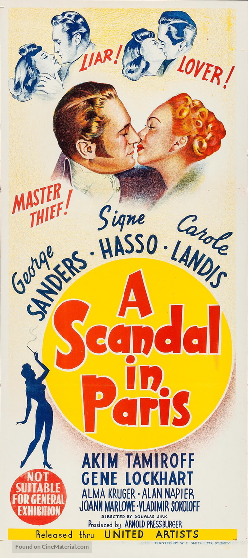 A Scandal in Paris - Australian Movie Poster