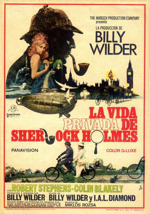The Private Life of Sherlock Holmes - Spanish Movie Poster