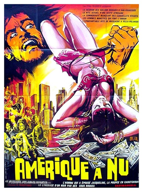 America cos&igrave; nuda, cos&igrave; violenta - French Movie Poster