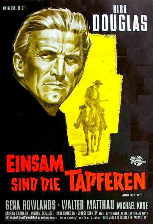 Lonely Are the Brave - German Movie Poster