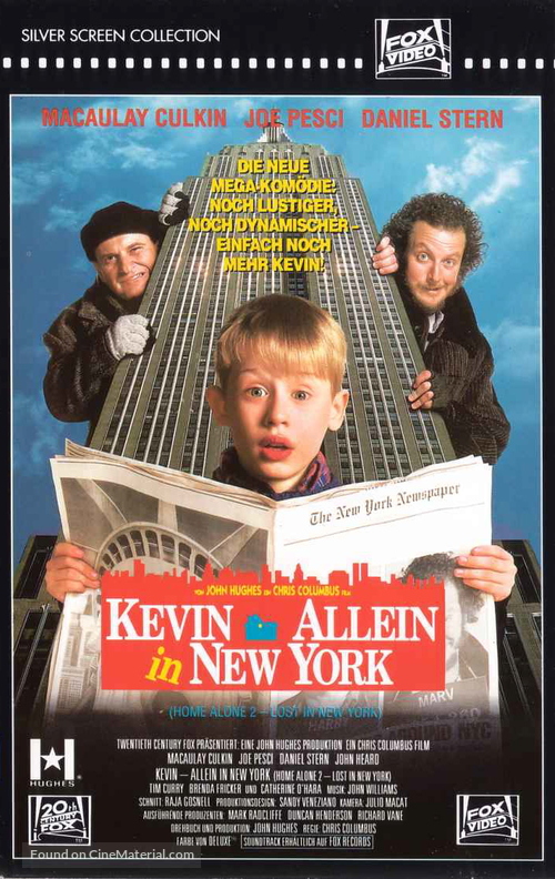 Home Alone 2: Lost in New York - German VHS movie cover