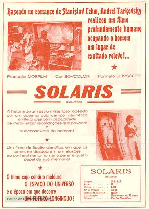 Solyaris - Portuguese poster