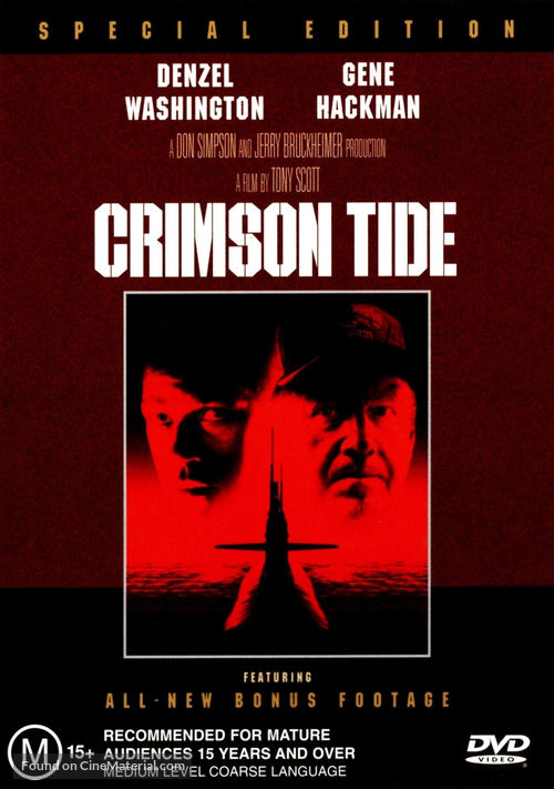Crimson Tide - Australian DVD movie cover