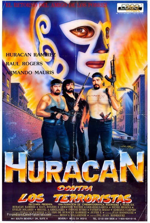 Hurac&aacute;n Ram&iacute;rez contra los terroristas - Mexican Movie Poster