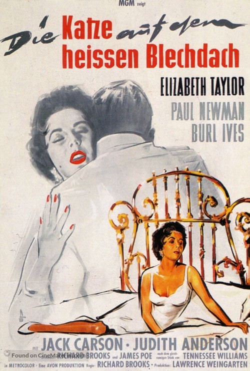 Cat on a Hot Tin Roof - German Movie Poster