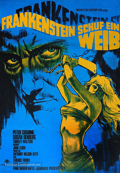 Frankenstein Created Woman - German Movie Poster