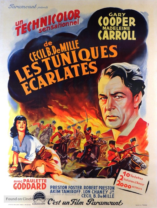 North West Mounted Police - French Movie Poster