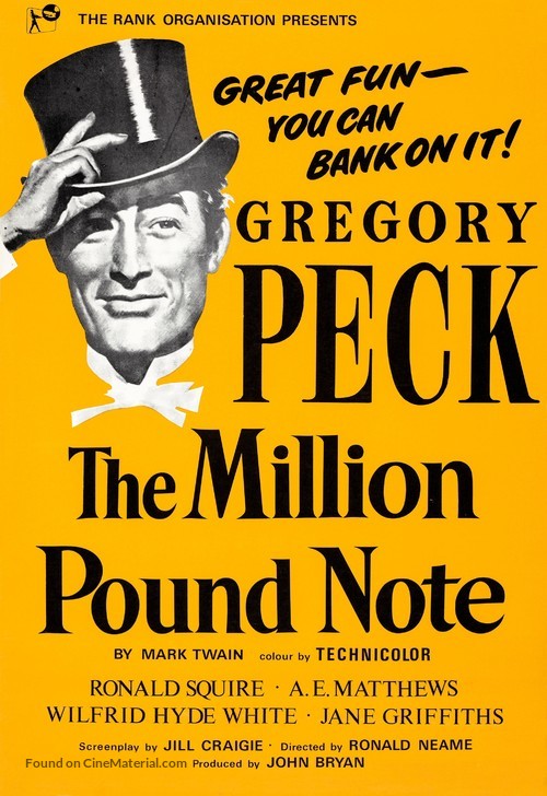 The Million Pound Note - British Movie Poster