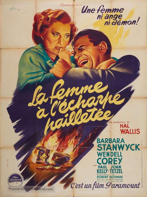 The File on Thelma Jordon - French Movie Poster