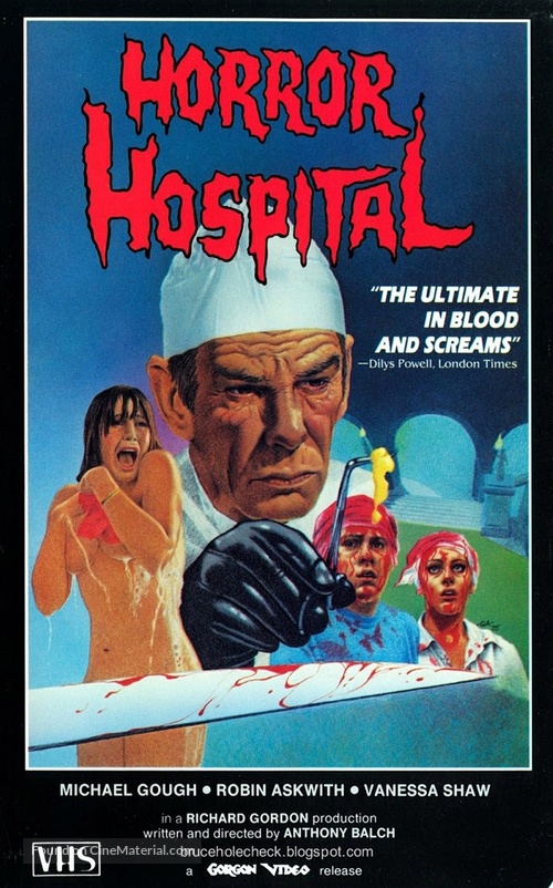 Horror Hospital - VHS movie cover