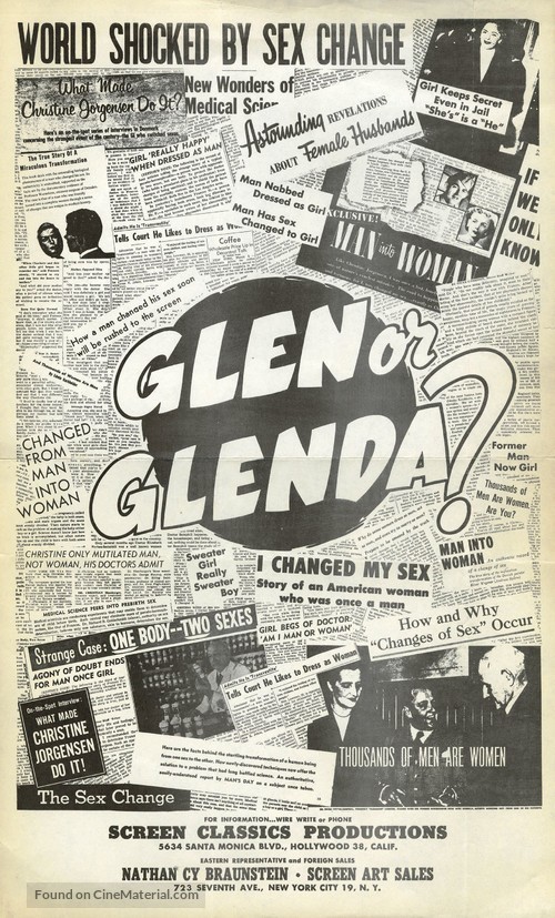 Glen or Glenda - Movie Poster
