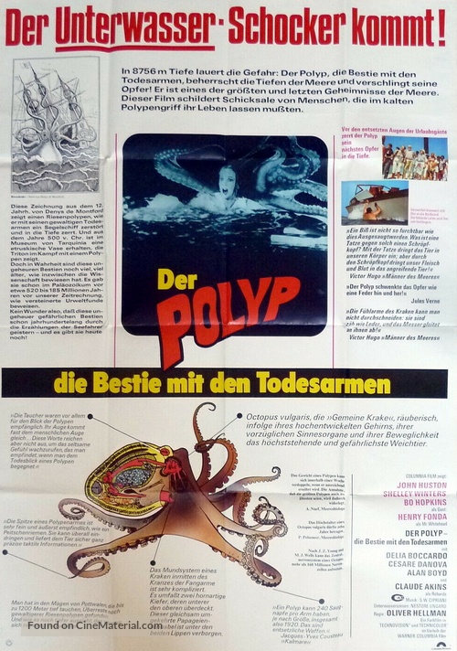 Tentacoli - German Movie Poster