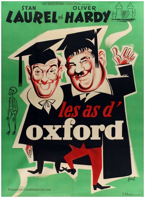 A Chump at Oxford - French Movie Poster