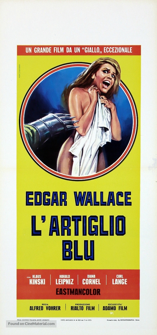 Die blaue Hand - Italian Movie Poster