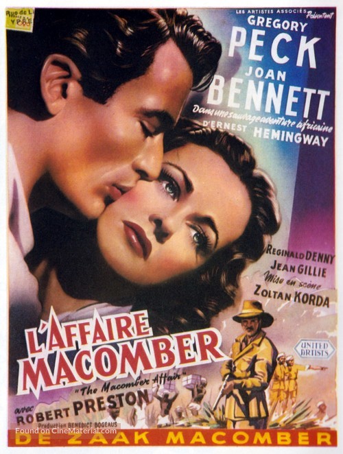 The Macomber Affair - Belgian Movie Poster