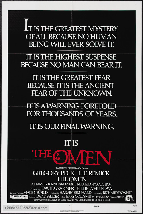 The Omen - Movie Poster