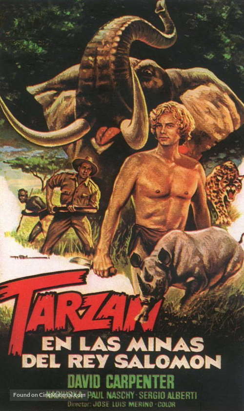 Tarz&aacute;n en las minas del rey Salom&oacute;n - Spanish Movie Cover