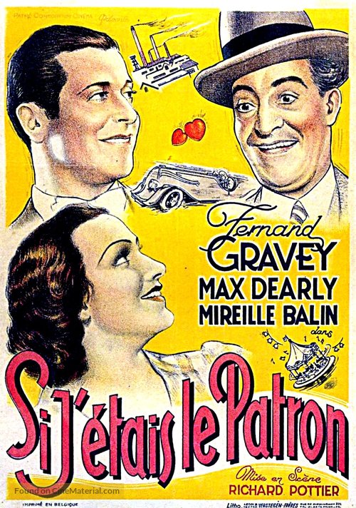 Si j&#039;&eacute;tais le patron - Belgian Movie Poster