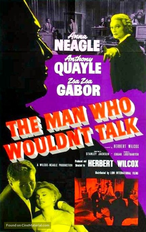 The Man Who Wouldn&#039;t Talk - British Movie Poster
